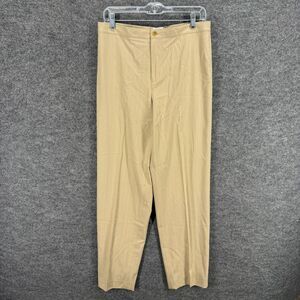 Apt. 9 Dress Pants Women 10 Beige High Rise Pleated Straight Rayon Casual